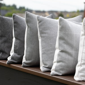DOVE || Gray Geometric Indoor/Outdoor Pillow Cover