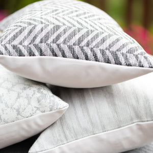 ZIGGY (DARK GRAY)|| Chevron Indoor/Outdoor Pillow Cover