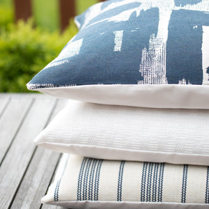 NAUTICAL || Indigo & Ivory Indoor/Outdoor Pillow Cover