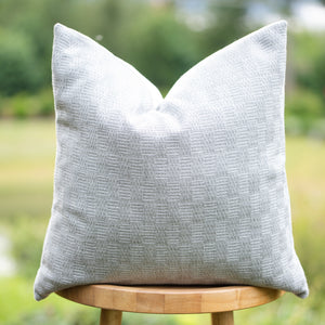 FOG || Gray Basketweave Indoor/Outdoor Pillow Cover