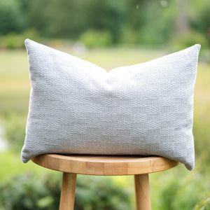 FOG || Gray Basketweave Indoor/Outdoor Pillow Cover