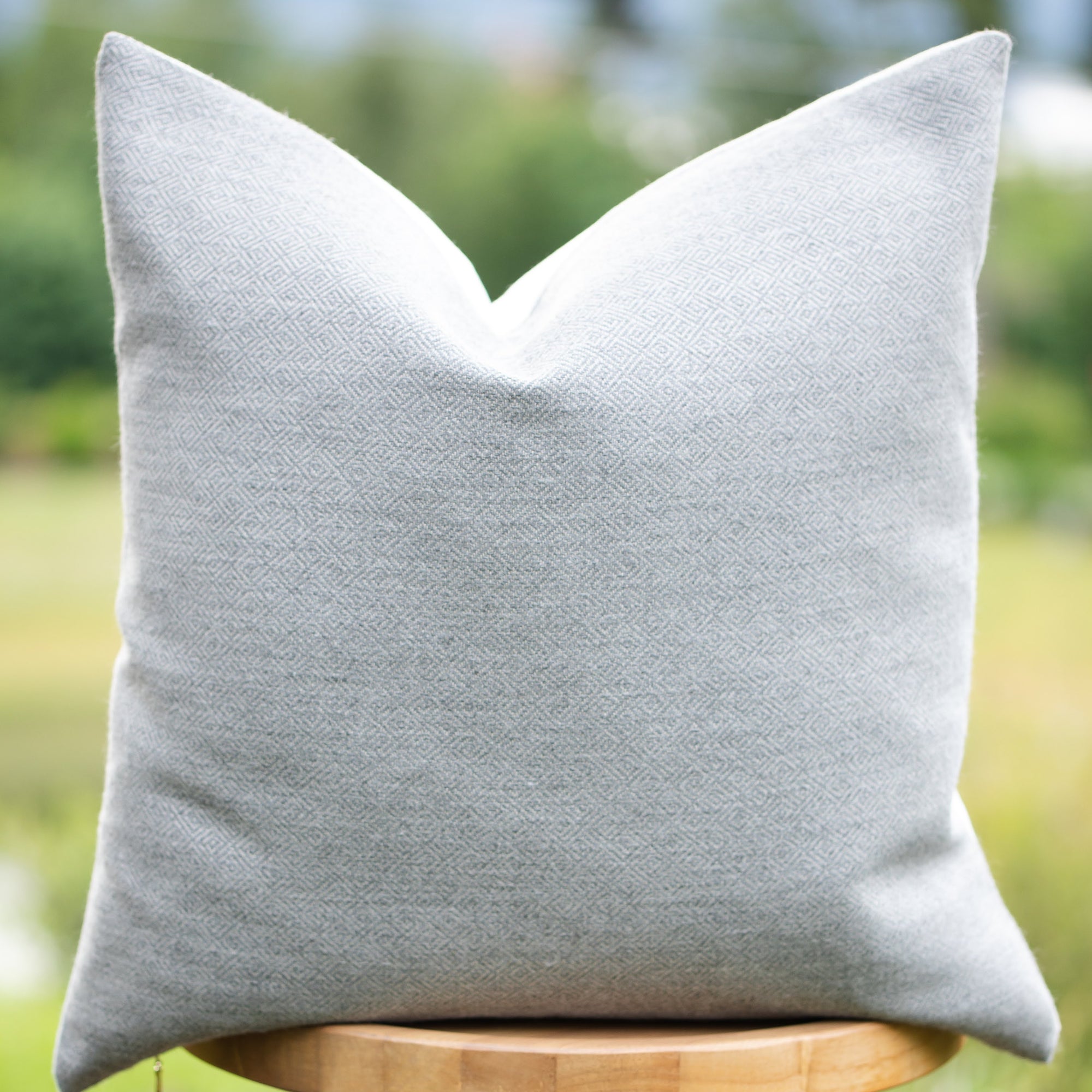 DOVE || Gray Geometric Indoor/Outdoor Pillow Cover