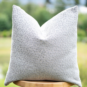 CHARITY (GRAY) || Neutral Leopard Print Indoor/Outdoor Pillow Cover