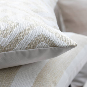 LATTE || Natural & Ivory Geometric Indoor/Outdoor Pillow Cover