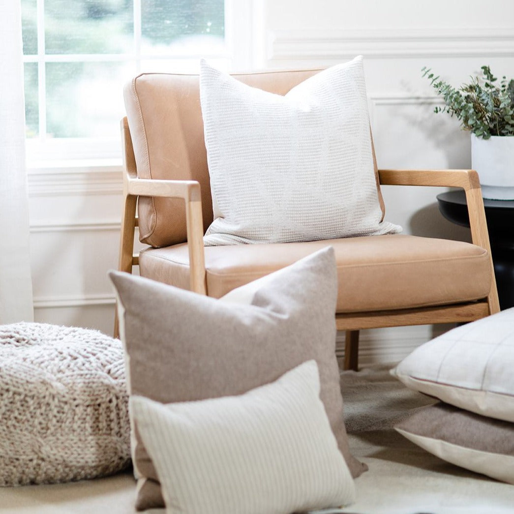 MIRA Natural Ivory Textured Pillow Cover