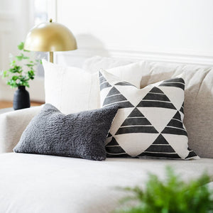 PIERCE || Gray Geometric Pillow Cover