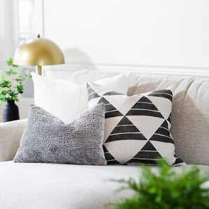 OPULENCE || Plush Silvery Gray Velvet Pillow Cover
