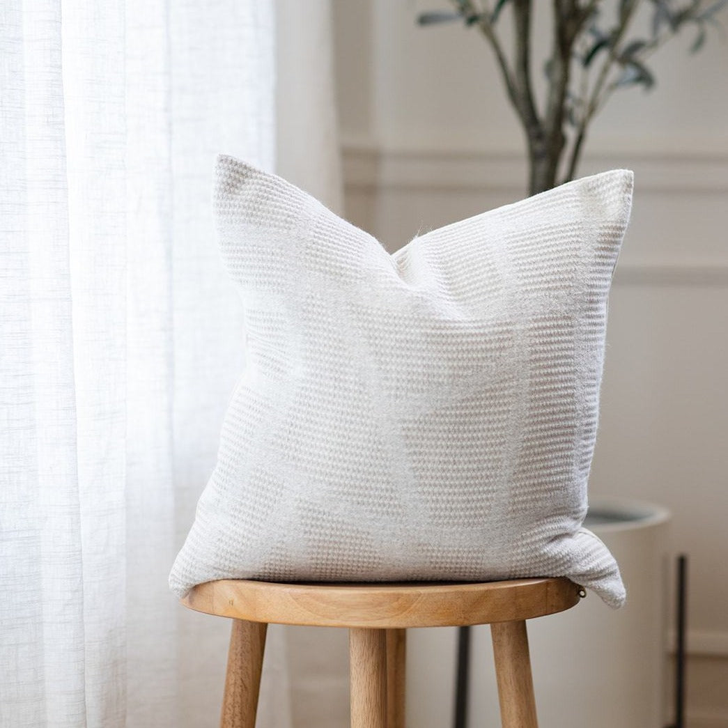 Ivory textured pillow hotsell