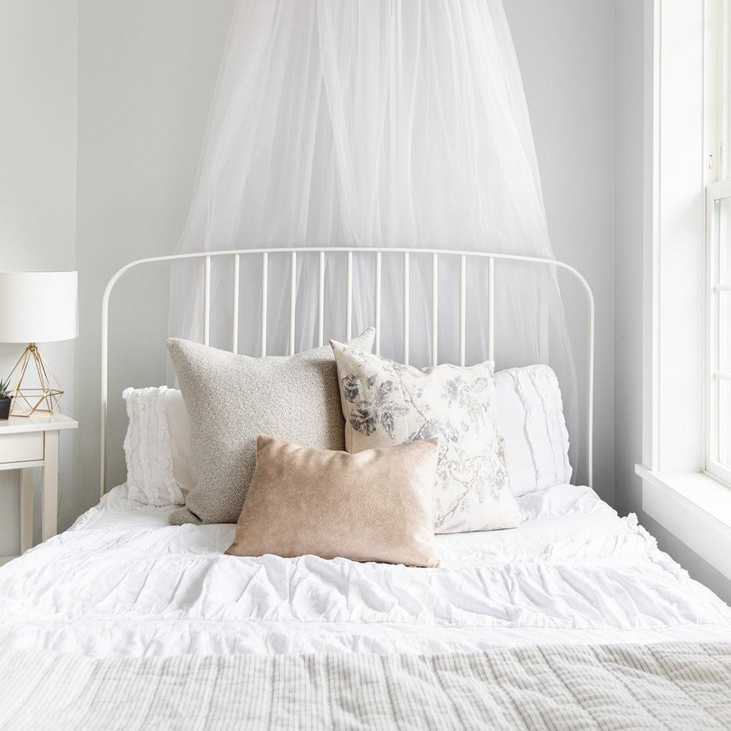 Gray textured discount pillow