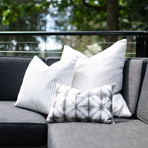 REAGAN || White Woven Indoor/Outdoor Pillow Cover