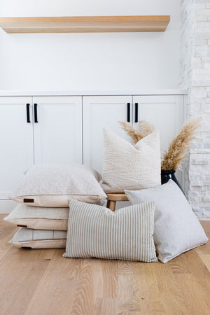 FIONA || Neutral Topiary Textured Pillow Cover