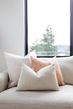 FIONA || Neutral Topiary Textured Pillow Cover