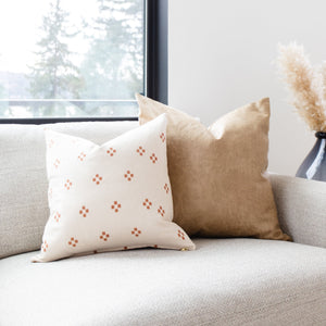 DOLLY || Ivory & Rust Pillow Cover