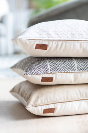 FIONA || Neutral Topiary Textured Pillow Cover