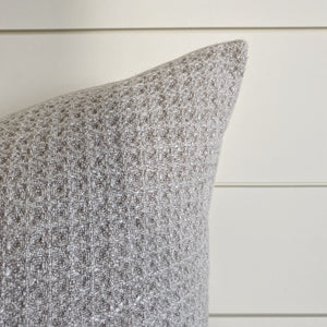 NADIA || Waffle Textured Pillow Cover (Warm Gray)