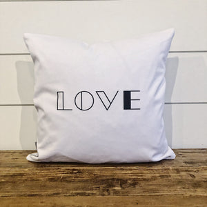 Modern Love Pillow Cover - Linen and Ivory