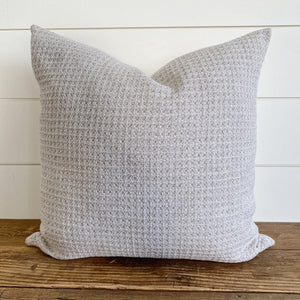 NADIA || Waffle Textured Pillow Cover (Warm Gray)