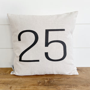 25 Pillow Cover - Linen and Ivory