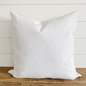 "Rylan" Neutral Herringbone Pillow Cover-House on 77th Collection - Linen and Ivory