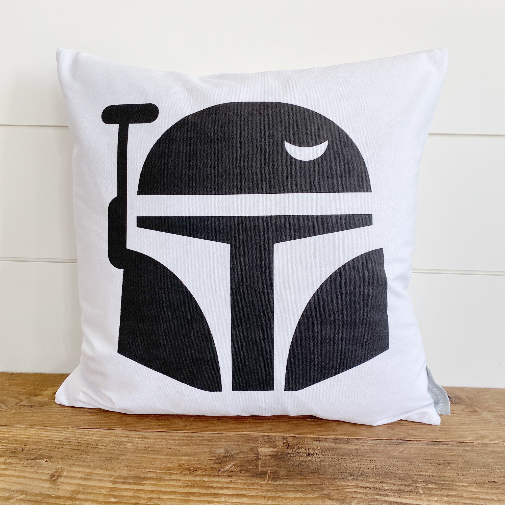 Mandalorian Pillow Cover - Linen and Ivory