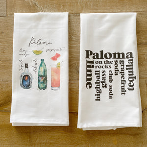 Paloma Tea Towel - Linen and Ivory