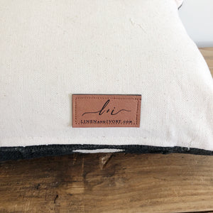 "Holden" Black Striped Pillow Cover-House on 77th Collection - Linen and Ivory