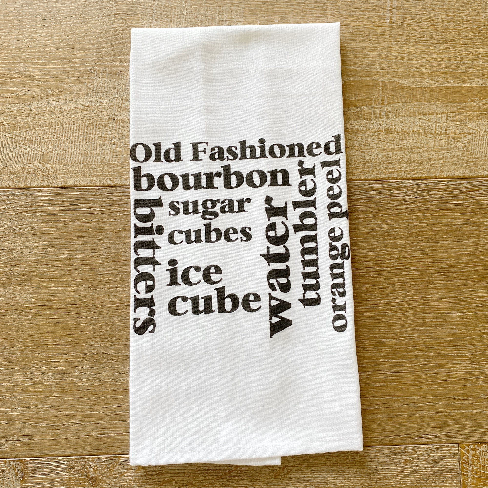 Old Fashioned Tea Towel - Linen and Ivory
