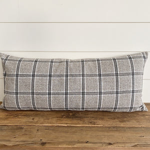 PRESLEY || Gray Plaid Pillow Cover