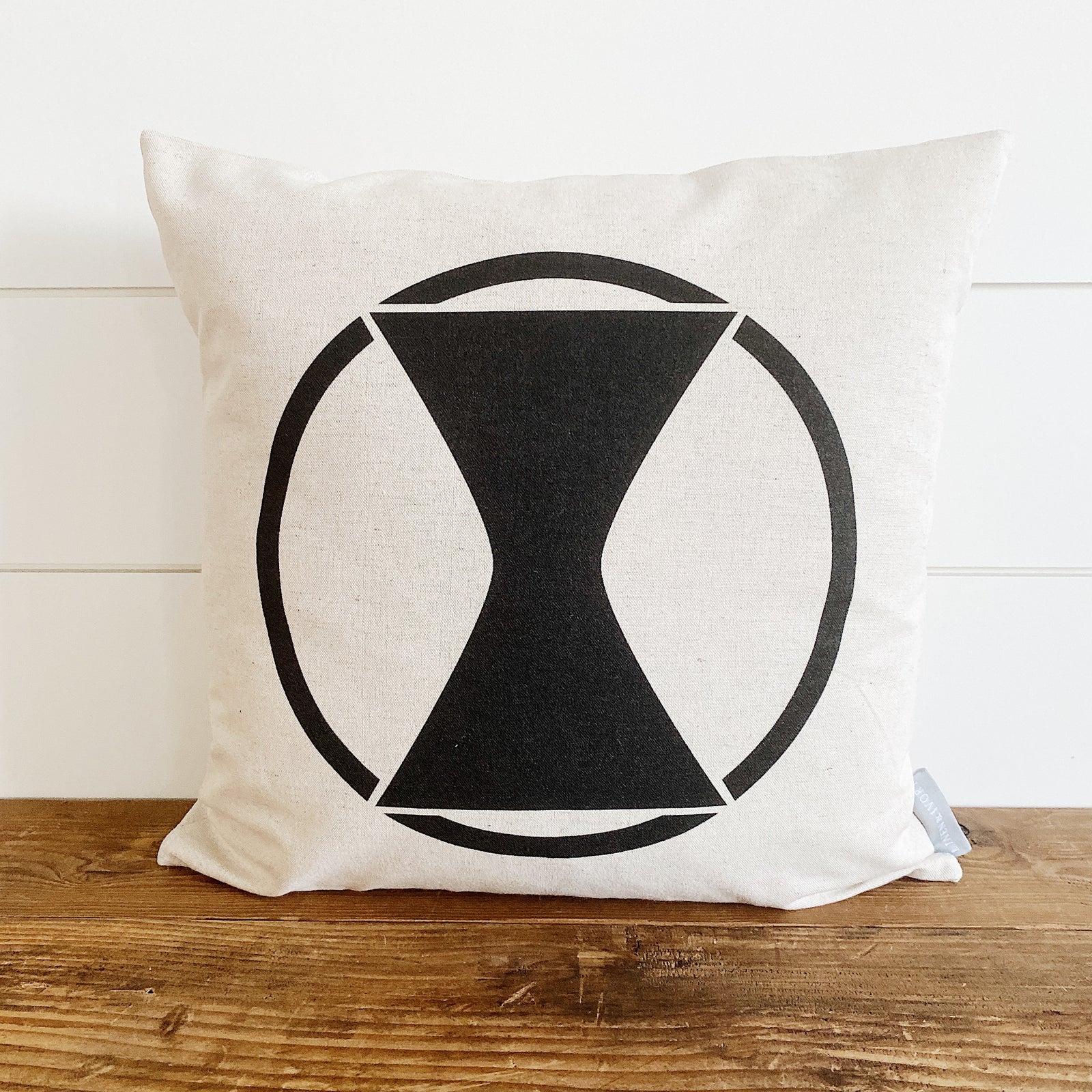 Black Widow Superhero Pillow Cover (Design 2) - Linen and Ivory