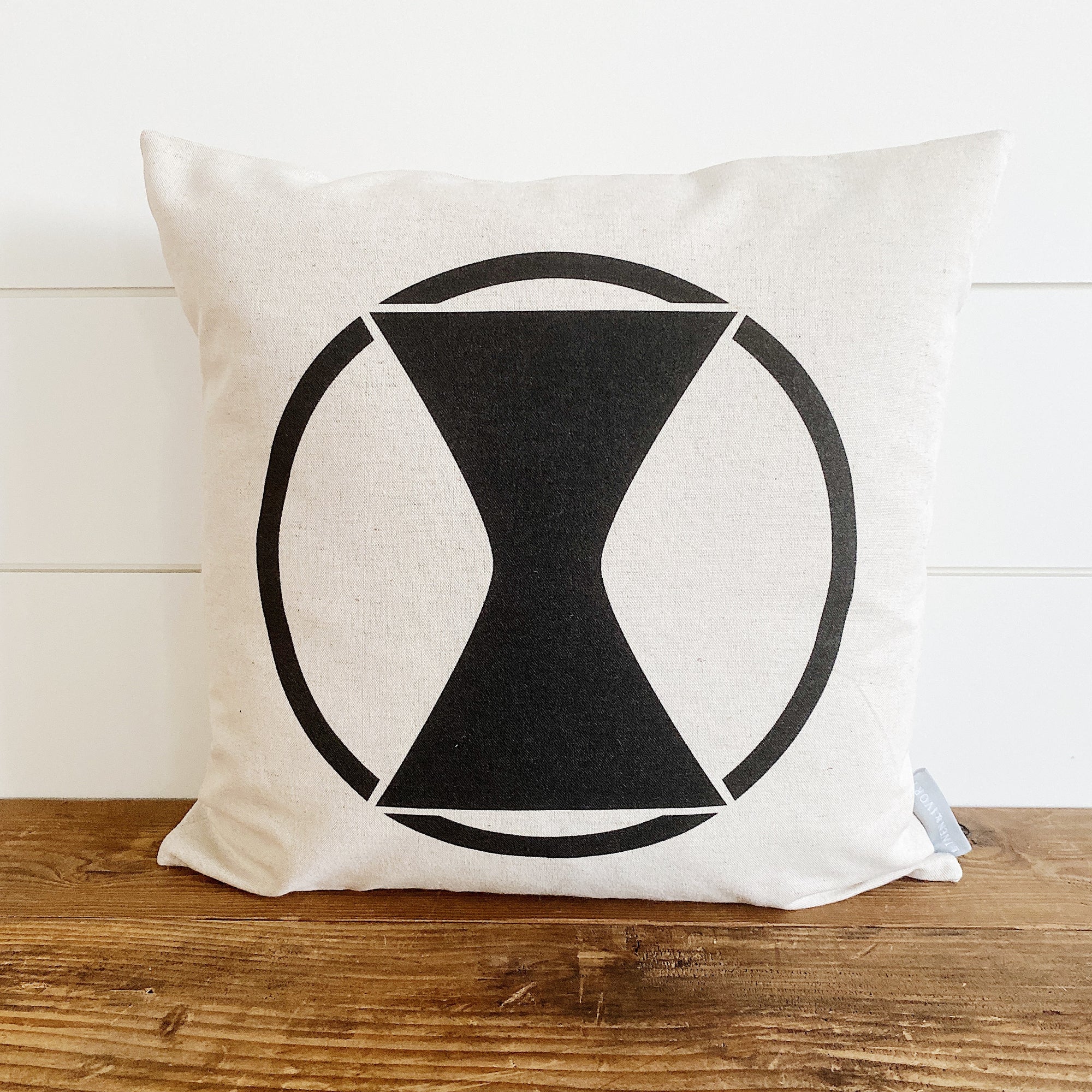 Black Widow Superhero Pillow Cover (Design 2) - Linen and Ivory