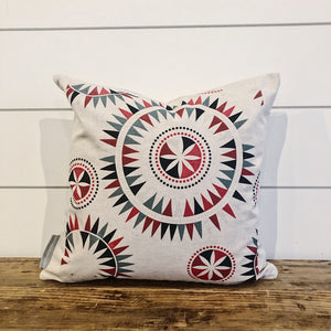 Nordic Christmas Design Pillow Cover - Linen and Ivory