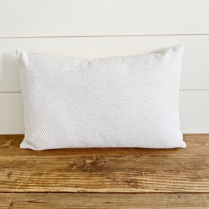 "Rylan" Neutral Herringbone Pillow Cover-House on 77th Collection - Linen and Ivory