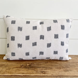 ELIE || Navy & White Ikat Pillow Cover