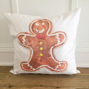 Gingerbread Pillow Cover - Linen and Ivory