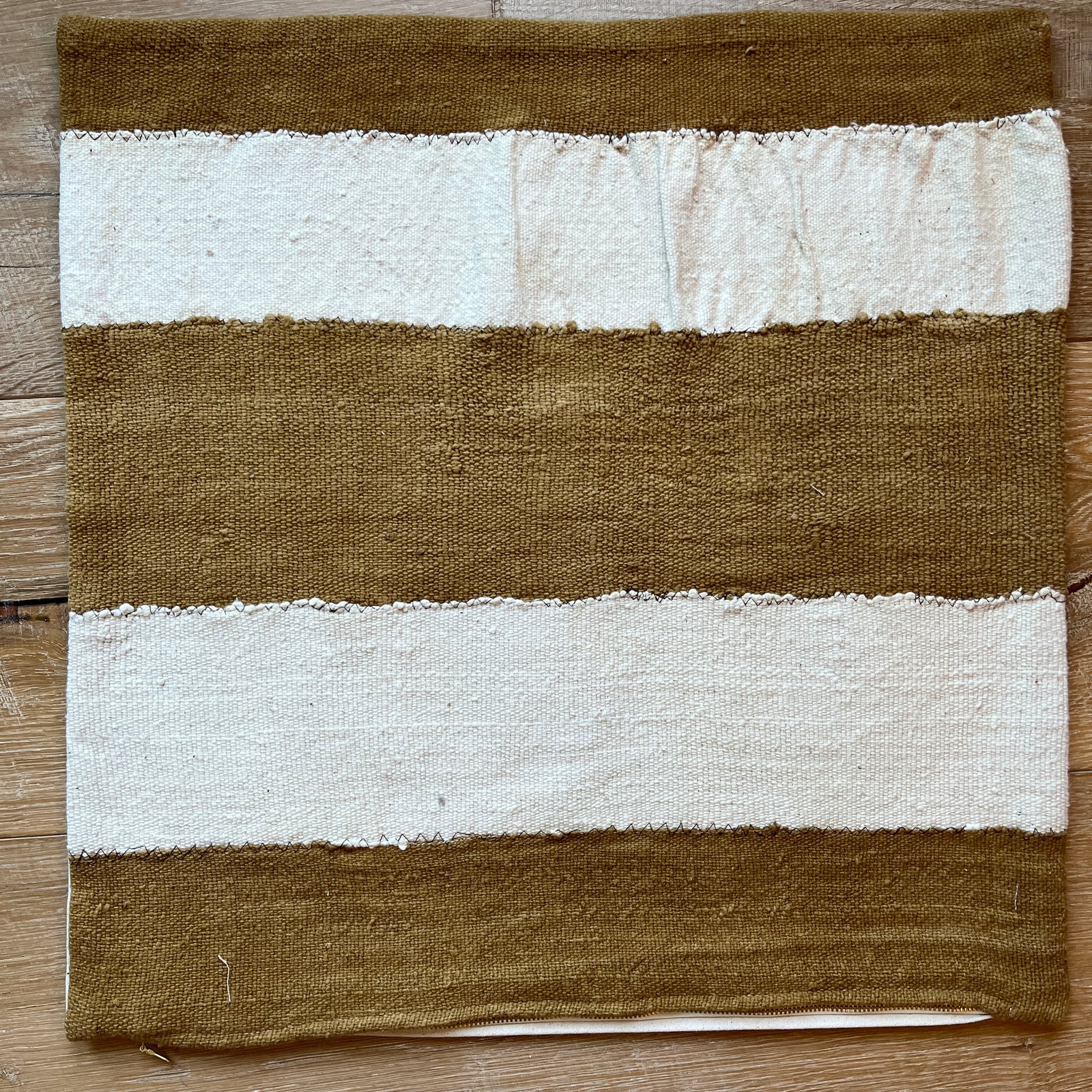 SALE "SECOND" 22"  WINNIE Ivory Mud Cloth Pillow Cover