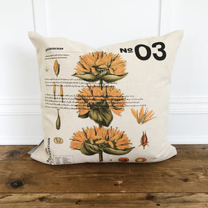 Modern Botanical 3 Pillow Cover (No Background) - Linen and Ivory