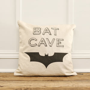 Vintage Bat Cave Pillow Cover - Linen and Ivory