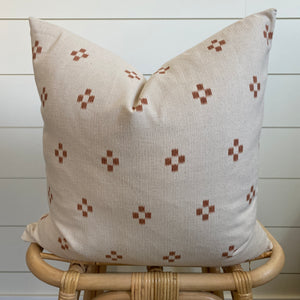 DOLLY || Ivory & Rust Pillow Cover