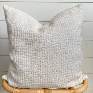 NADIA || Waffle Textured Pillow Cover (Ivory)