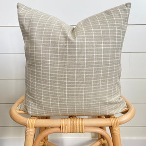 OLLY || Sand & Ivory Gridded Pillow Cover