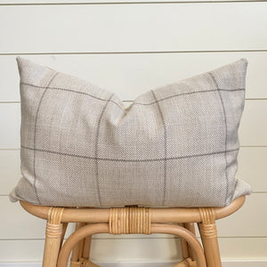 BRODERICK || Khaki Window Pane Pillow Cover