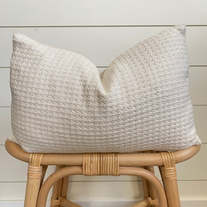 NADIA || Waffle Textured Pillow Cover (Ivory)