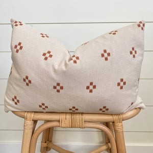 DOLLY || Ivory & Rust Pillow Cover