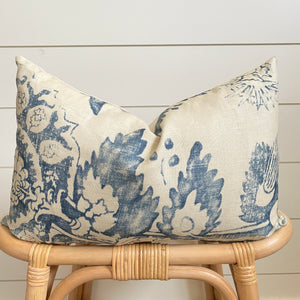 JUNIPER || Indigo & Cream Pillow Cover