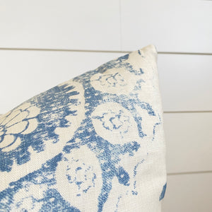 JUNIPER || Indigo & Cream Pillow Cover