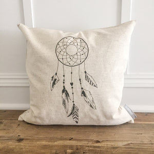 Dream Catcher Pillow Cover - Linen and Ivory