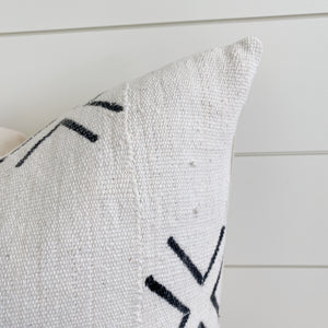 MASON || Ivory Mud Cloth with Black X's
