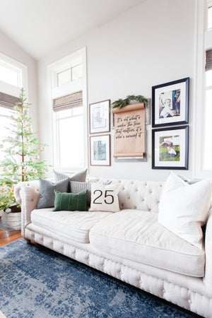 25 Pillow Cover - Linen and Ivory