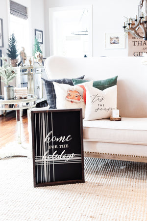 Tis The Season Pillow Cover - Linen and Ivory