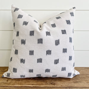 ELIE || Navy & White Ikat Pillow Cover